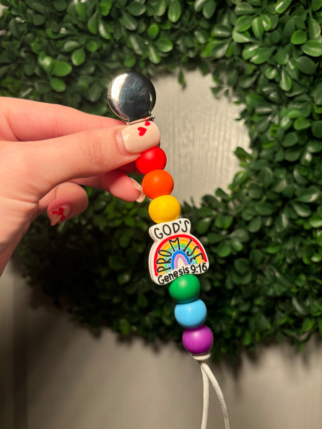 Rainbow Paci Teething Clip