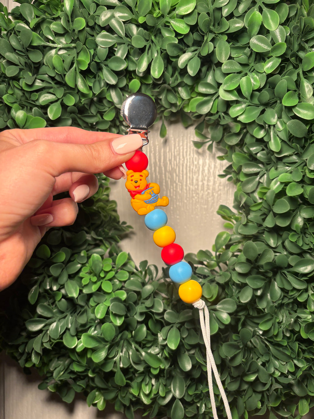Honey Bear Paci Teething Clip