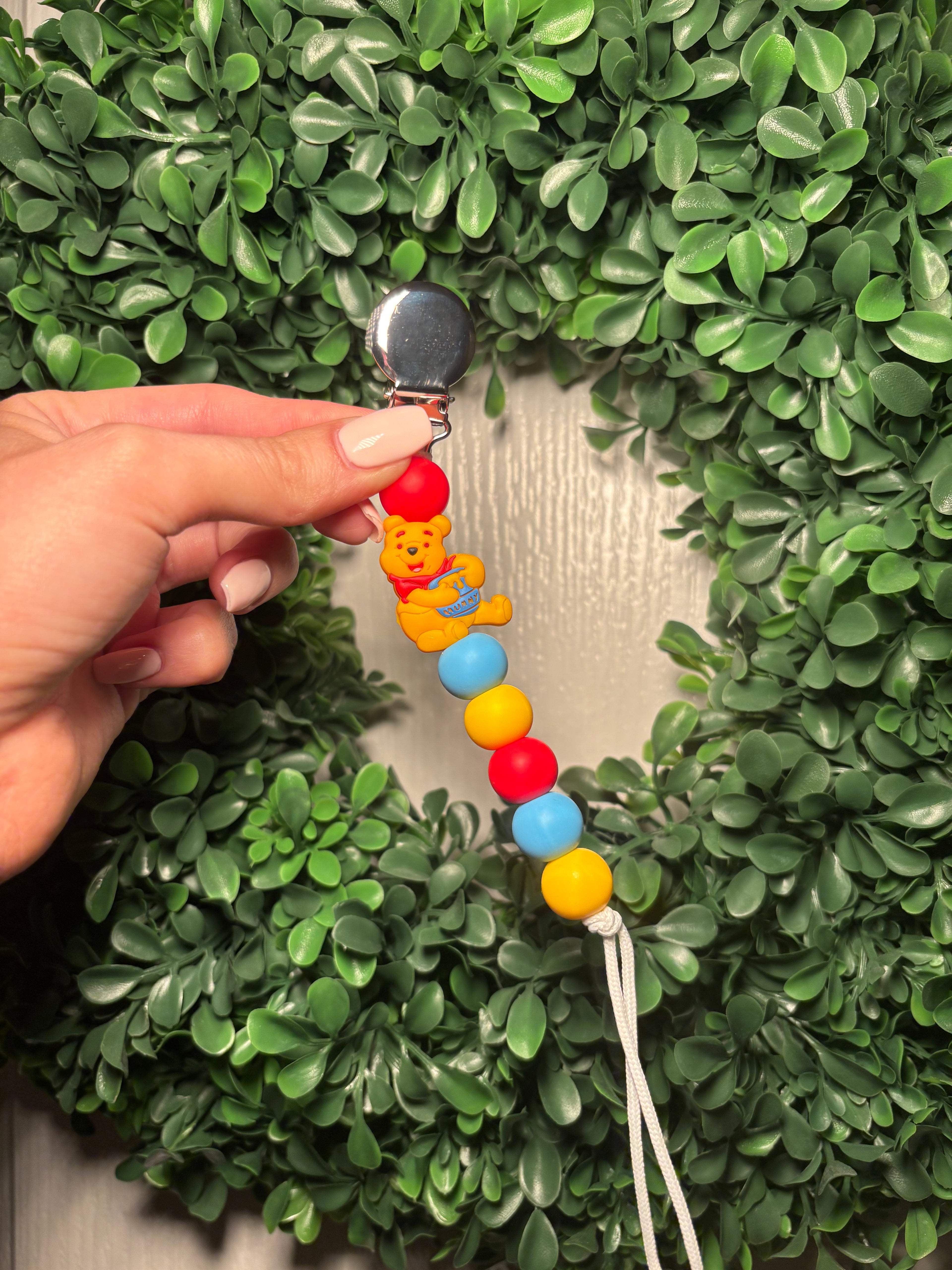 Honey Bear Paci Teething Clip