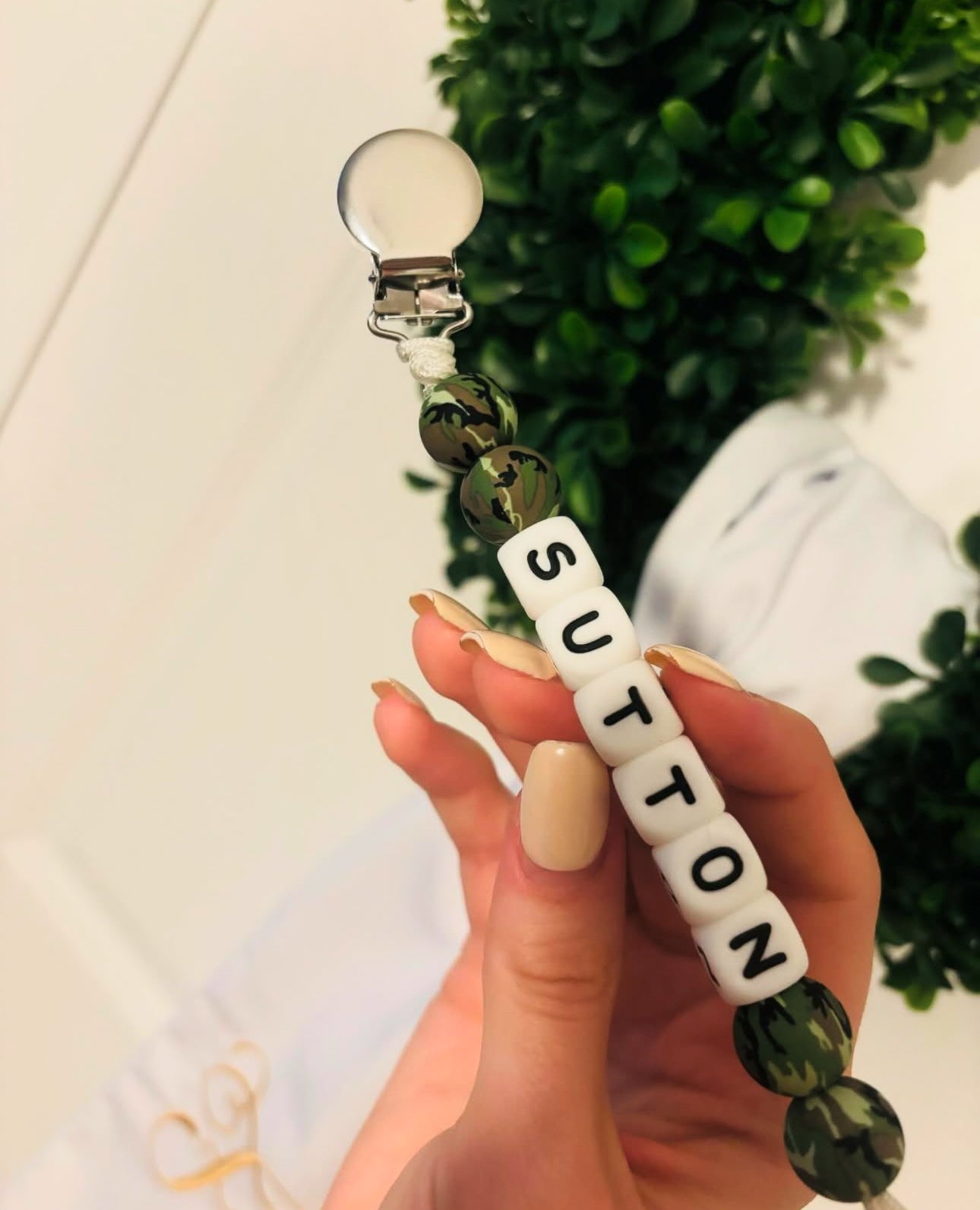 Custom Name Paci Teething Clip