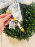 Custom name football team hat Paci teething clip