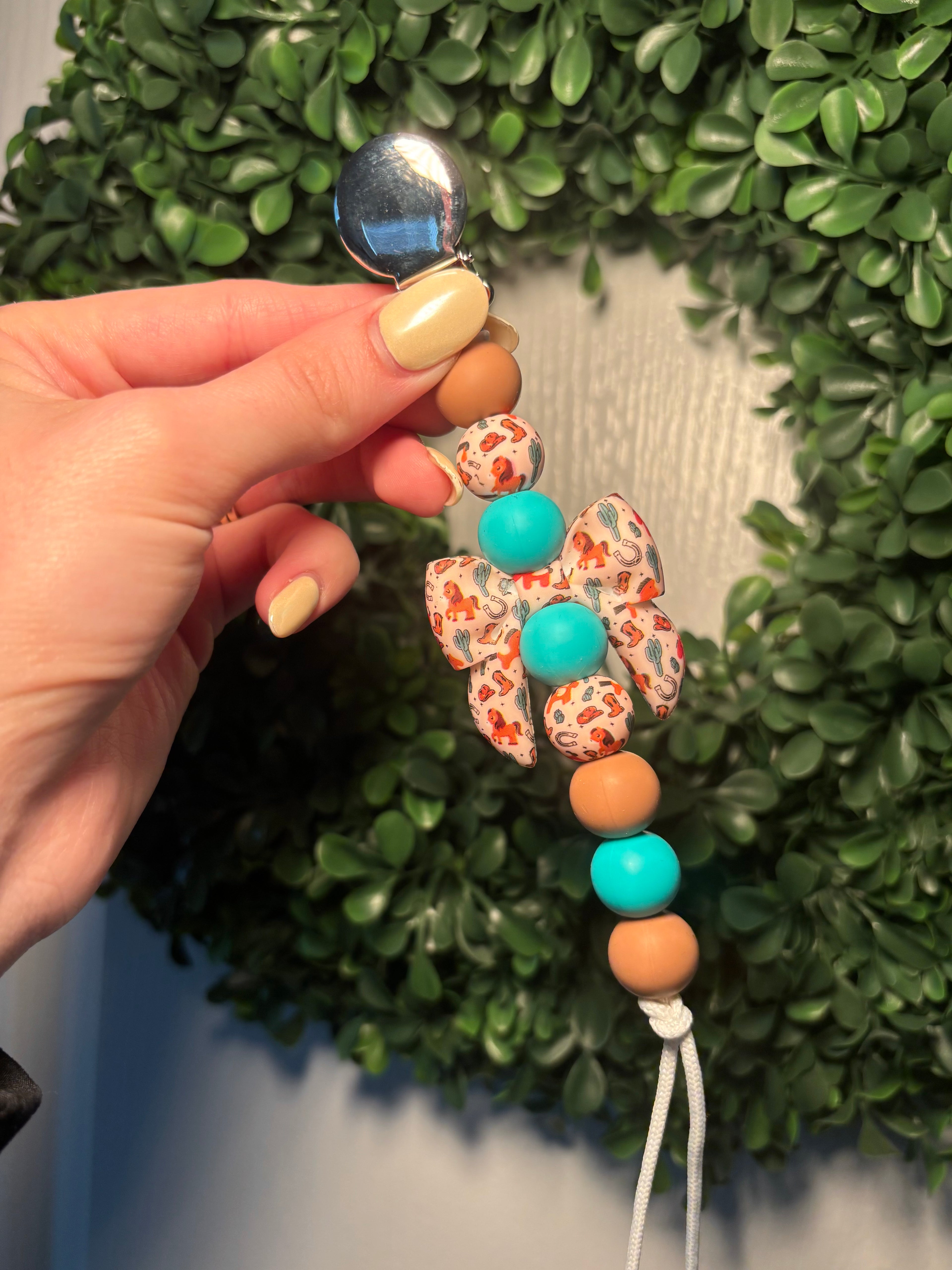 Western Bow Paci Teething Clip