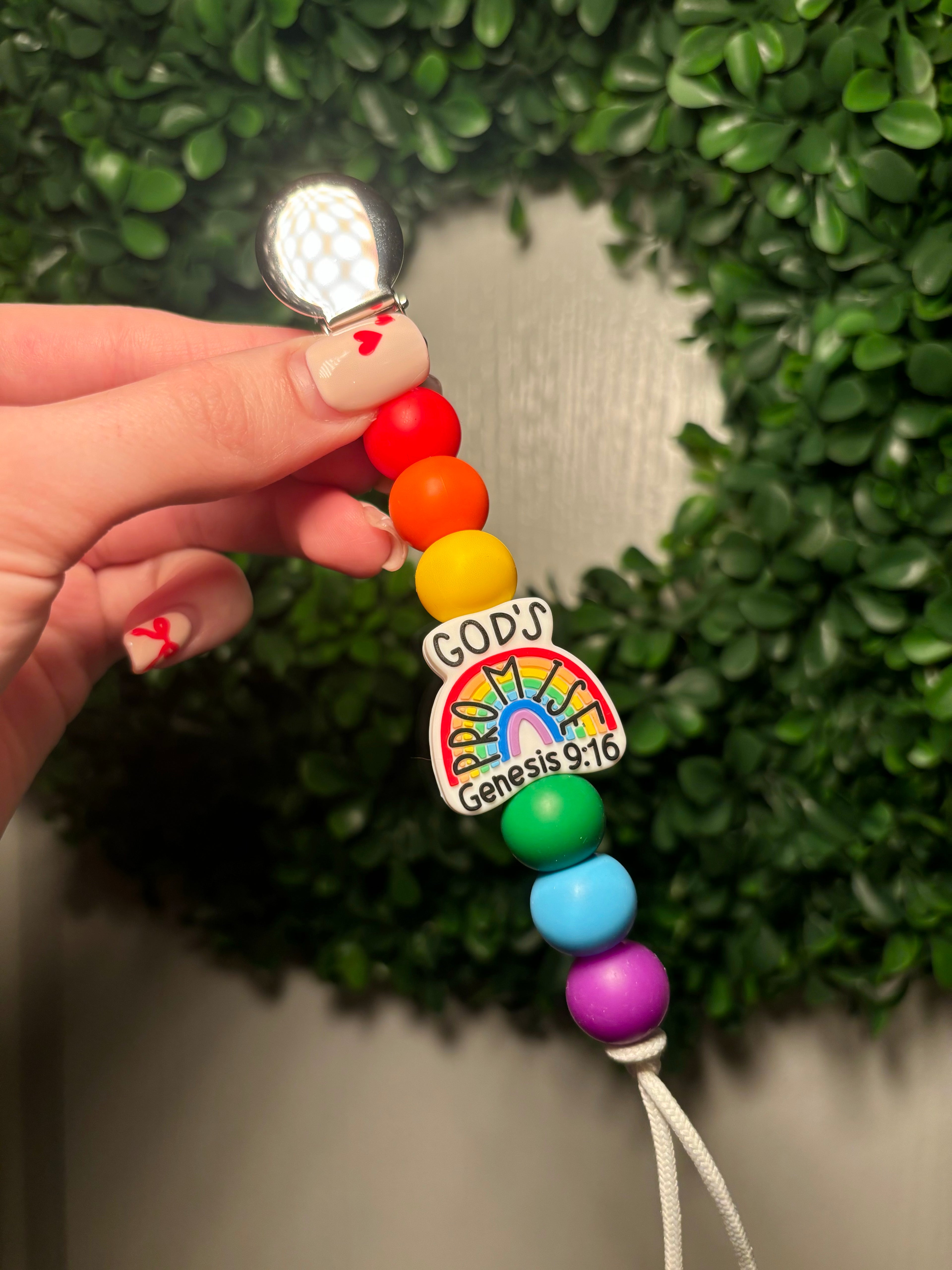 Rainbow Paci Teething Clip