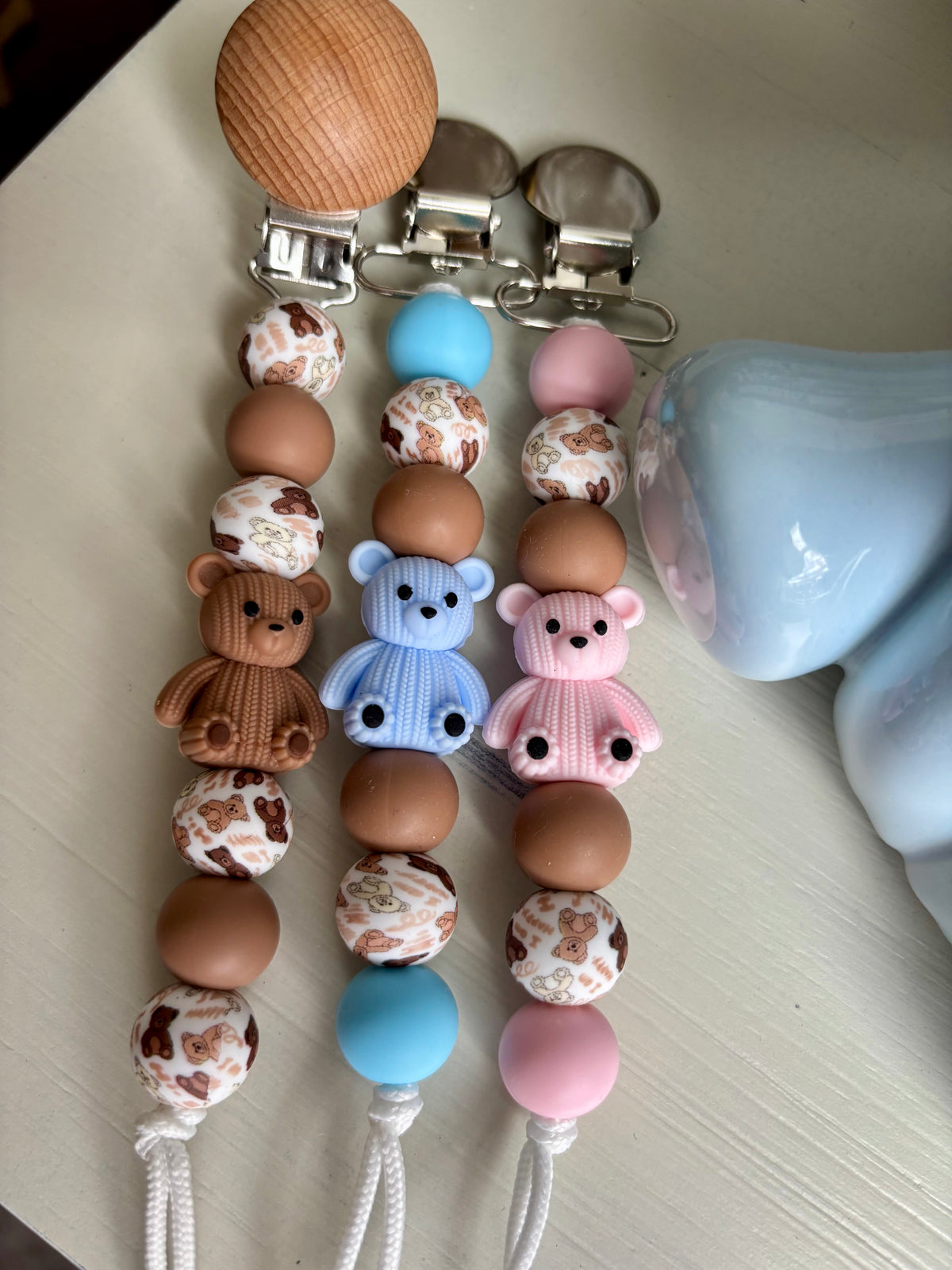 Teddy Bear Paci Clip
