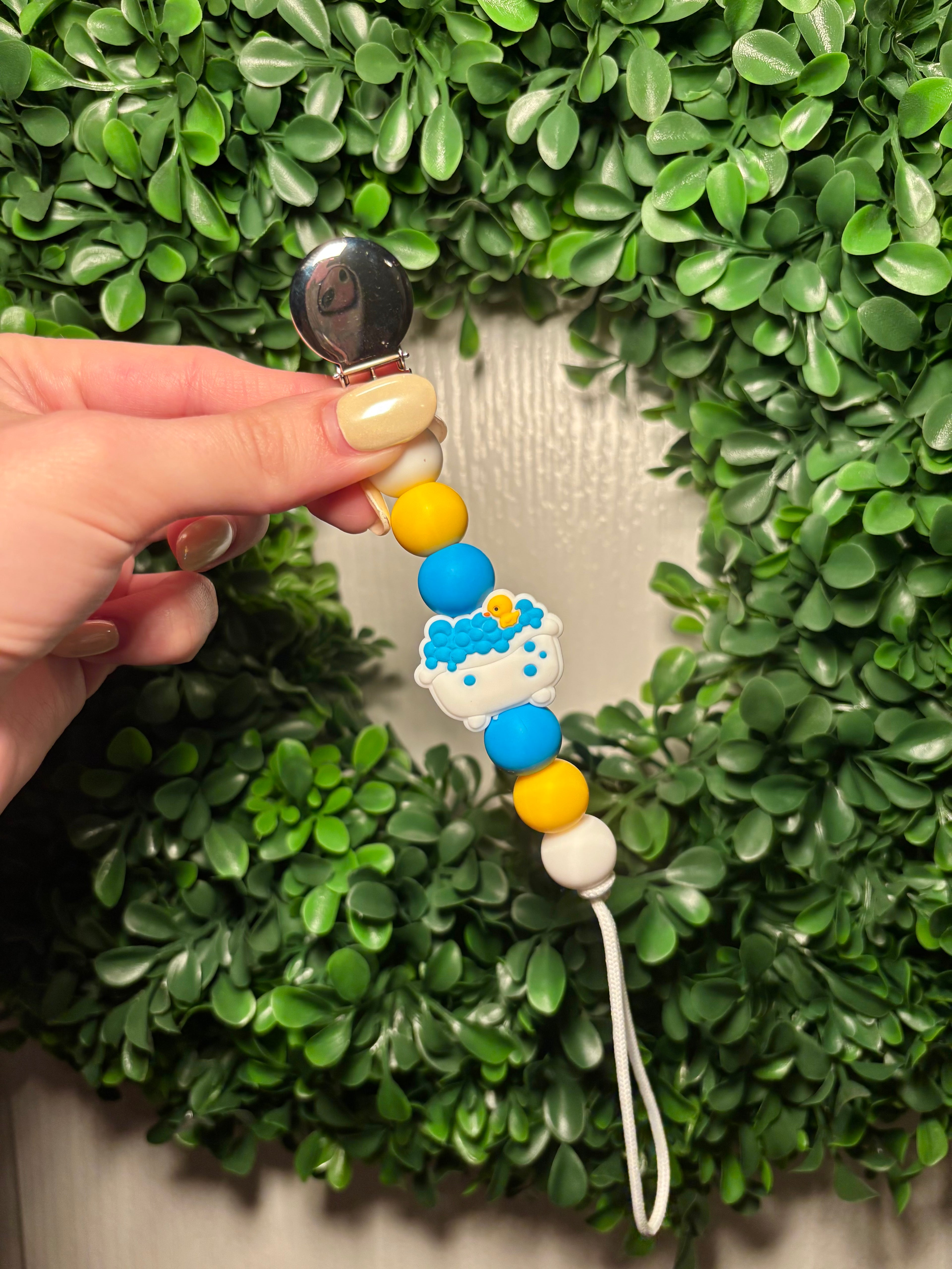 Rubber Duck Paci Teething Clip