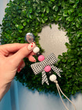 Houndstooth Bow Paci Teething Clip