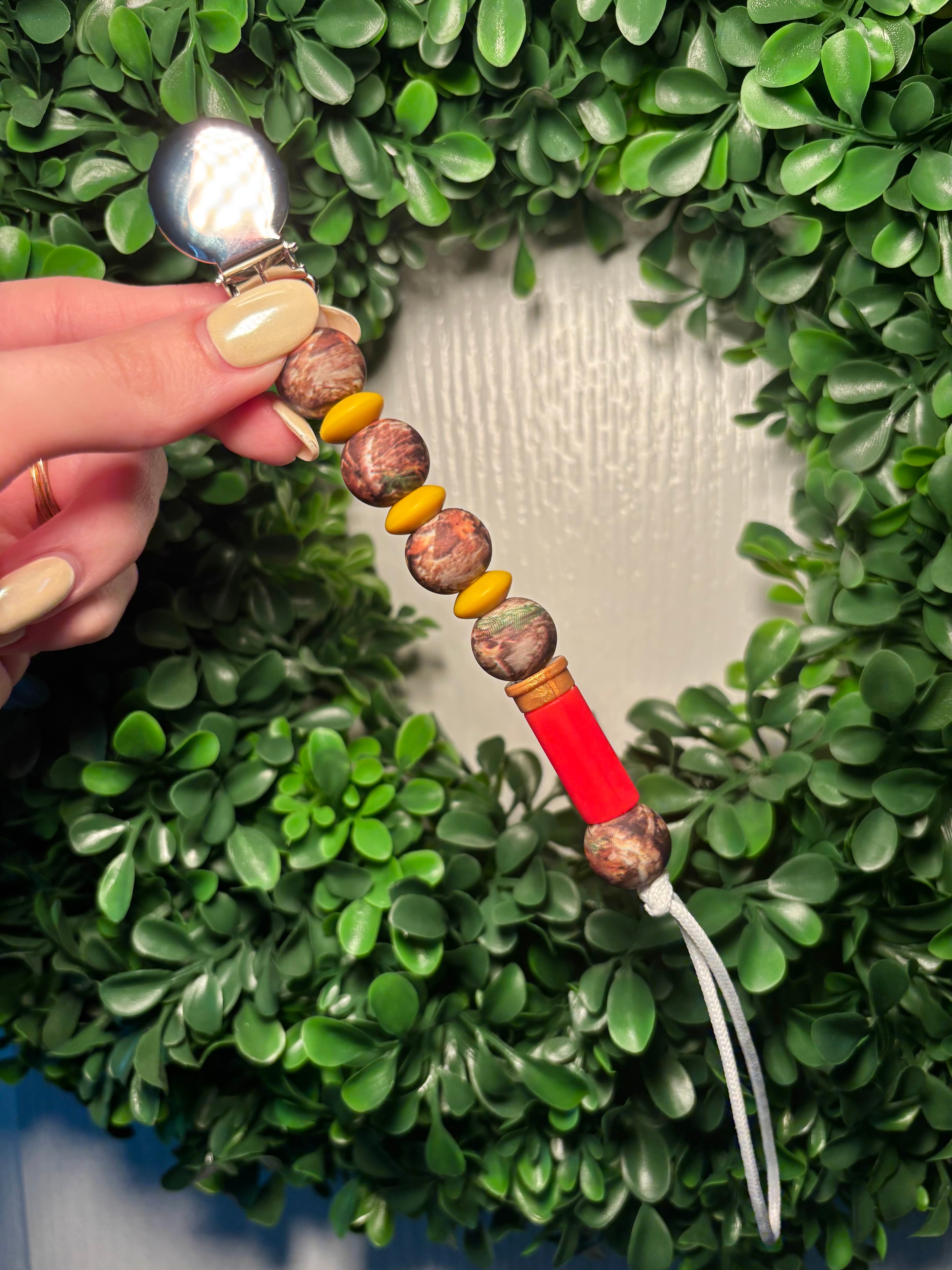 Shotgun Shell Paci Teething Clip