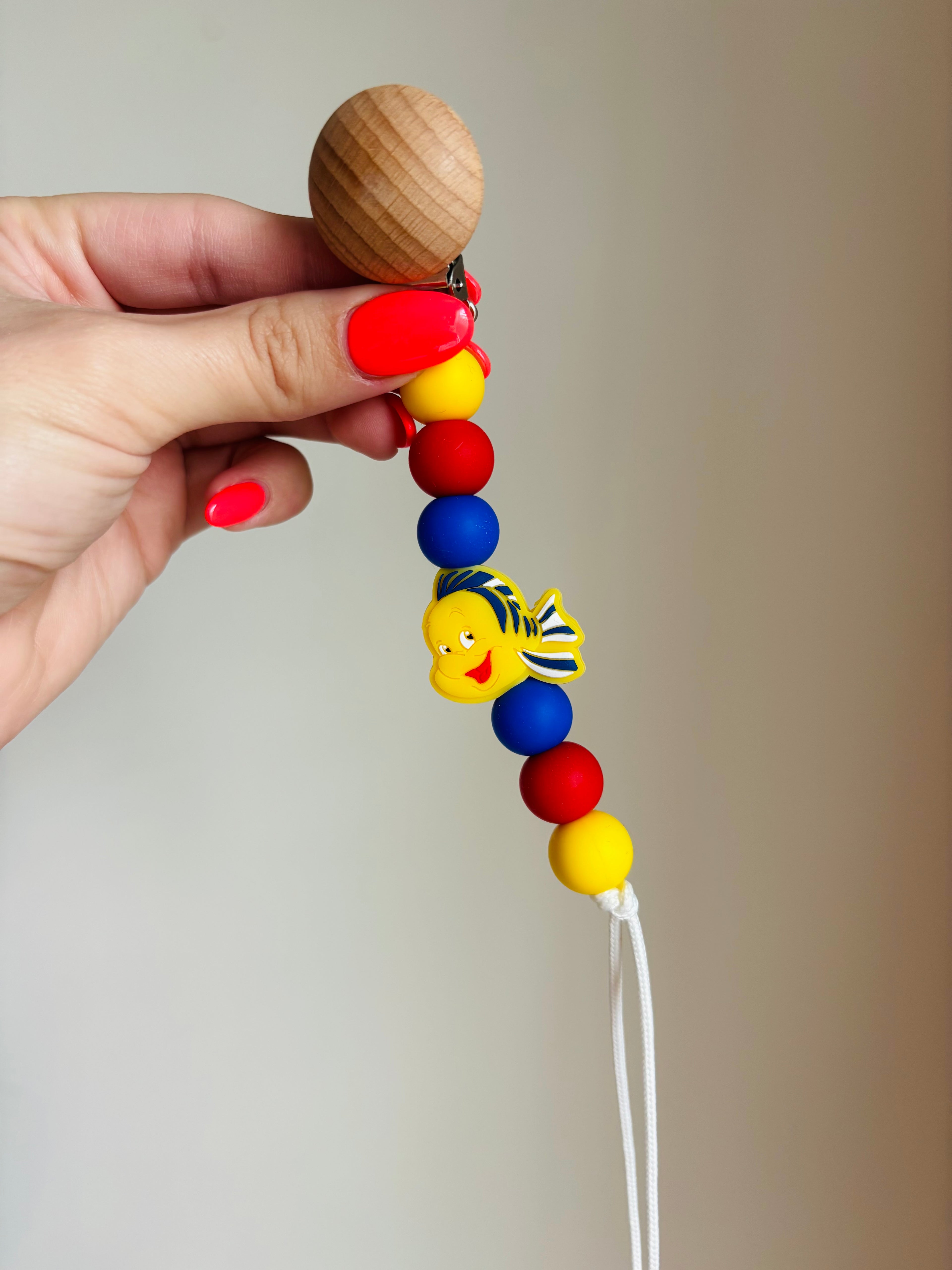 Flounder Paci Teething Clip