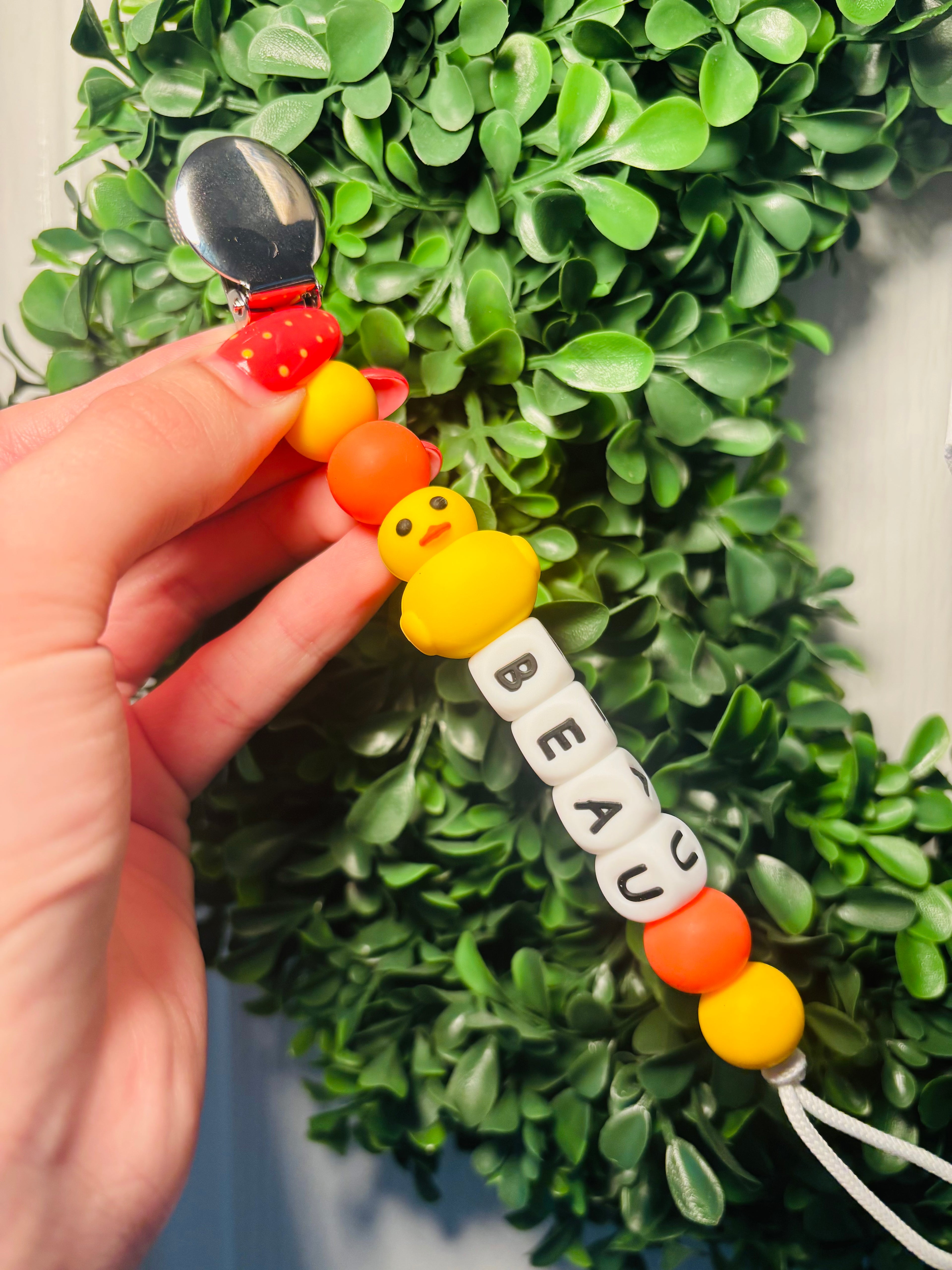 Rubber Duck Paci Teething Clip