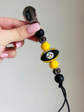 Pittsburgh Football Paci Teething Clip