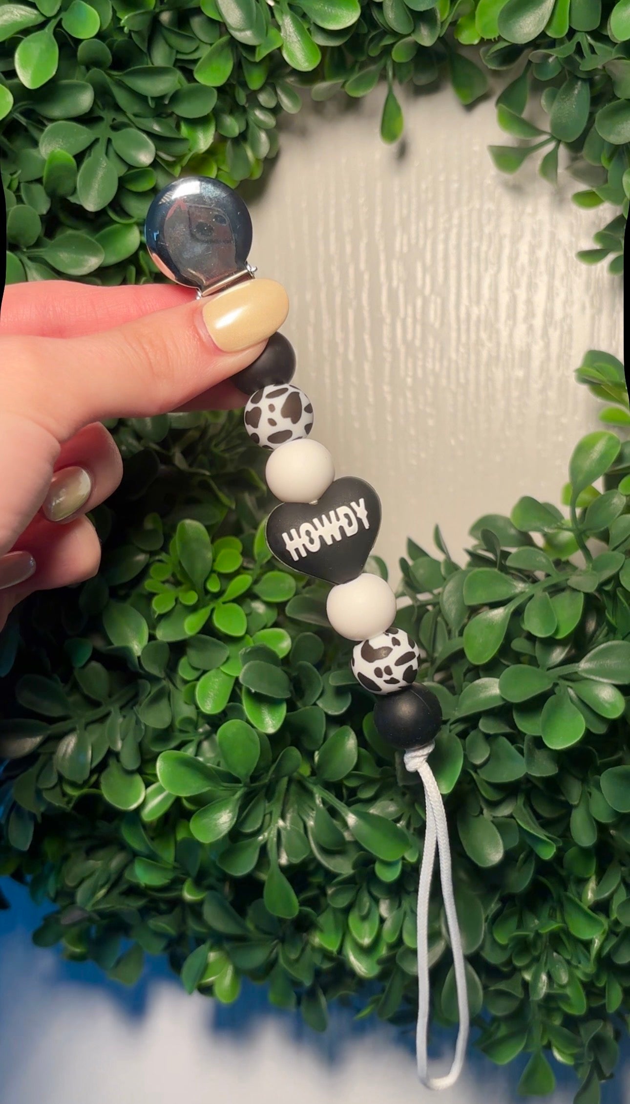 Reversible Howdy Heart Paci Teething Clip