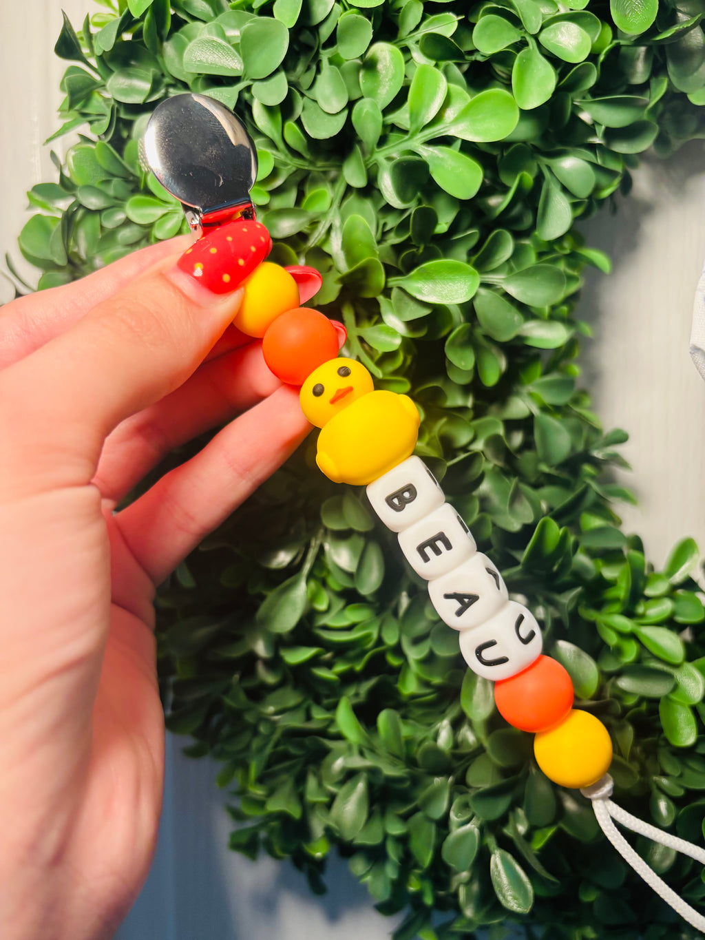 Rubber Duck Paci Teething Clip