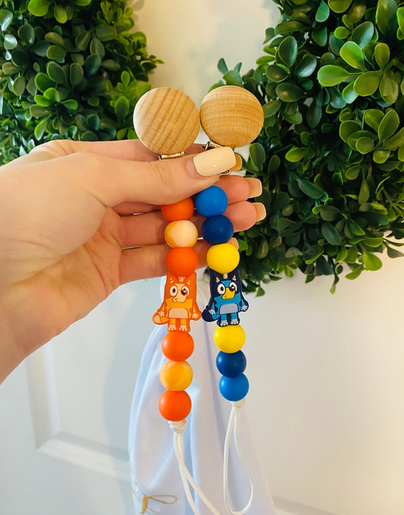 Blue heeler Paci teething clip