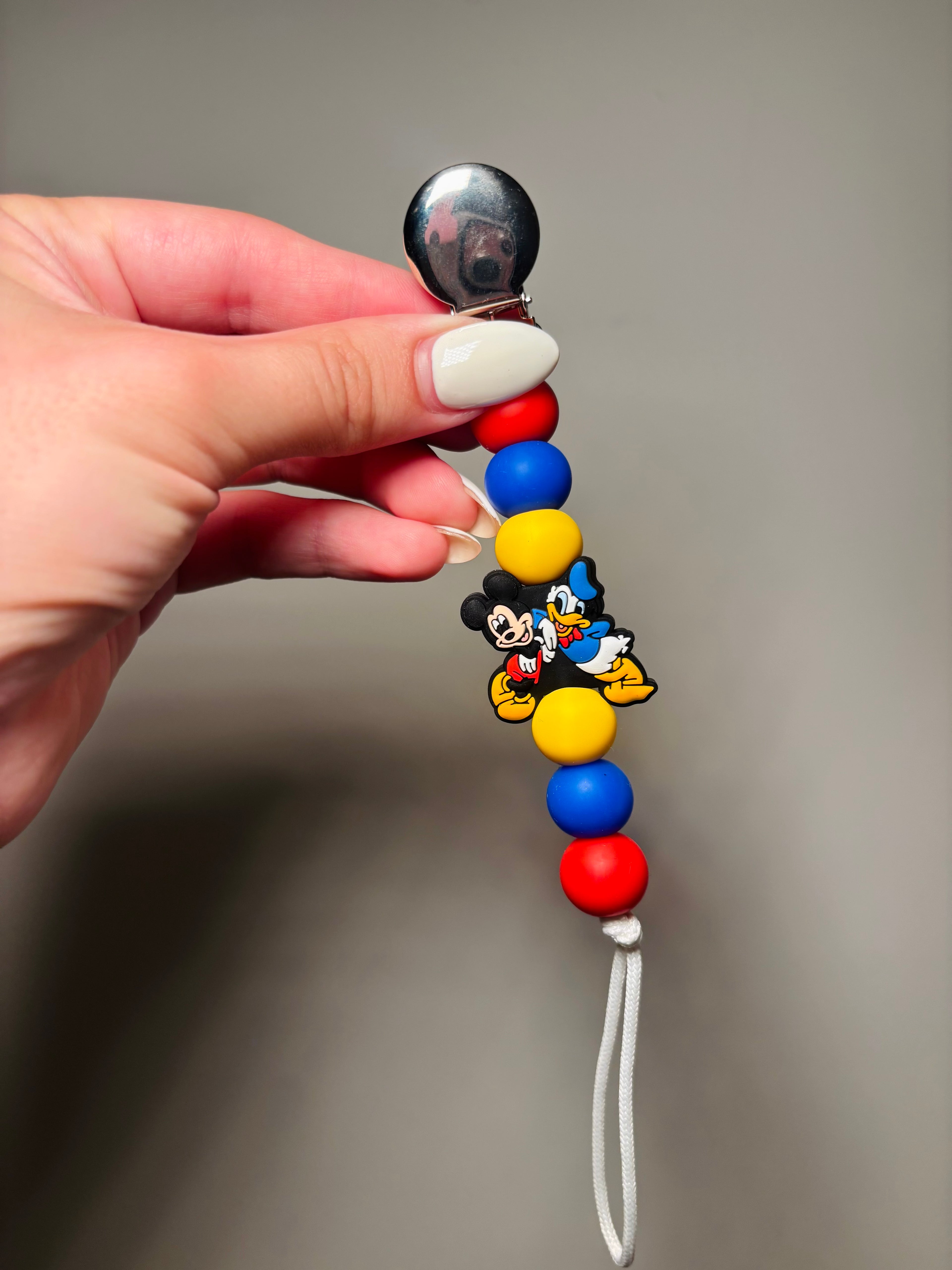 Mouse and Duck Paci Teething Clip