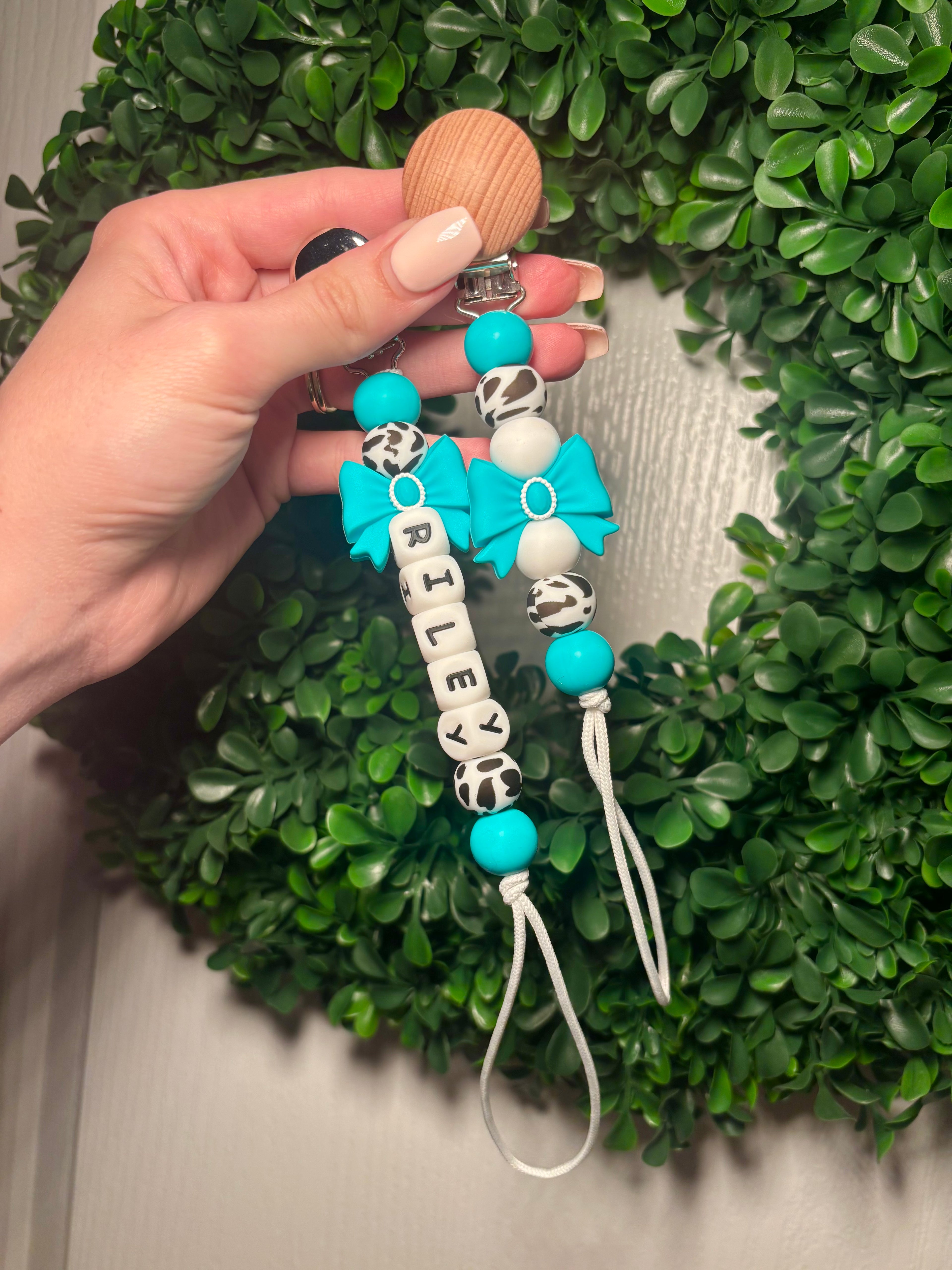 Western Bow Paci Teething Clip