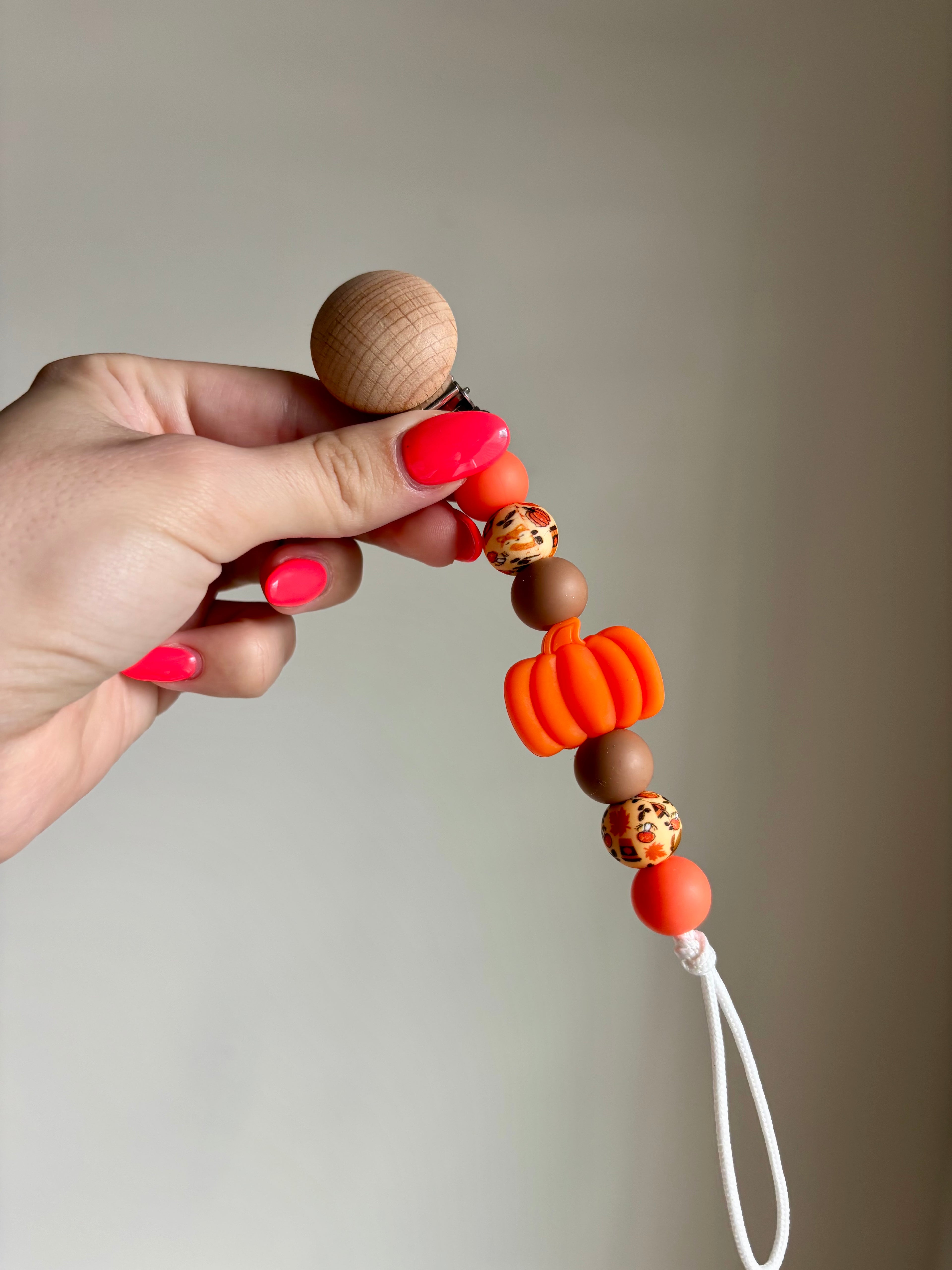 PSL Pumpkin Paci Teething Clip