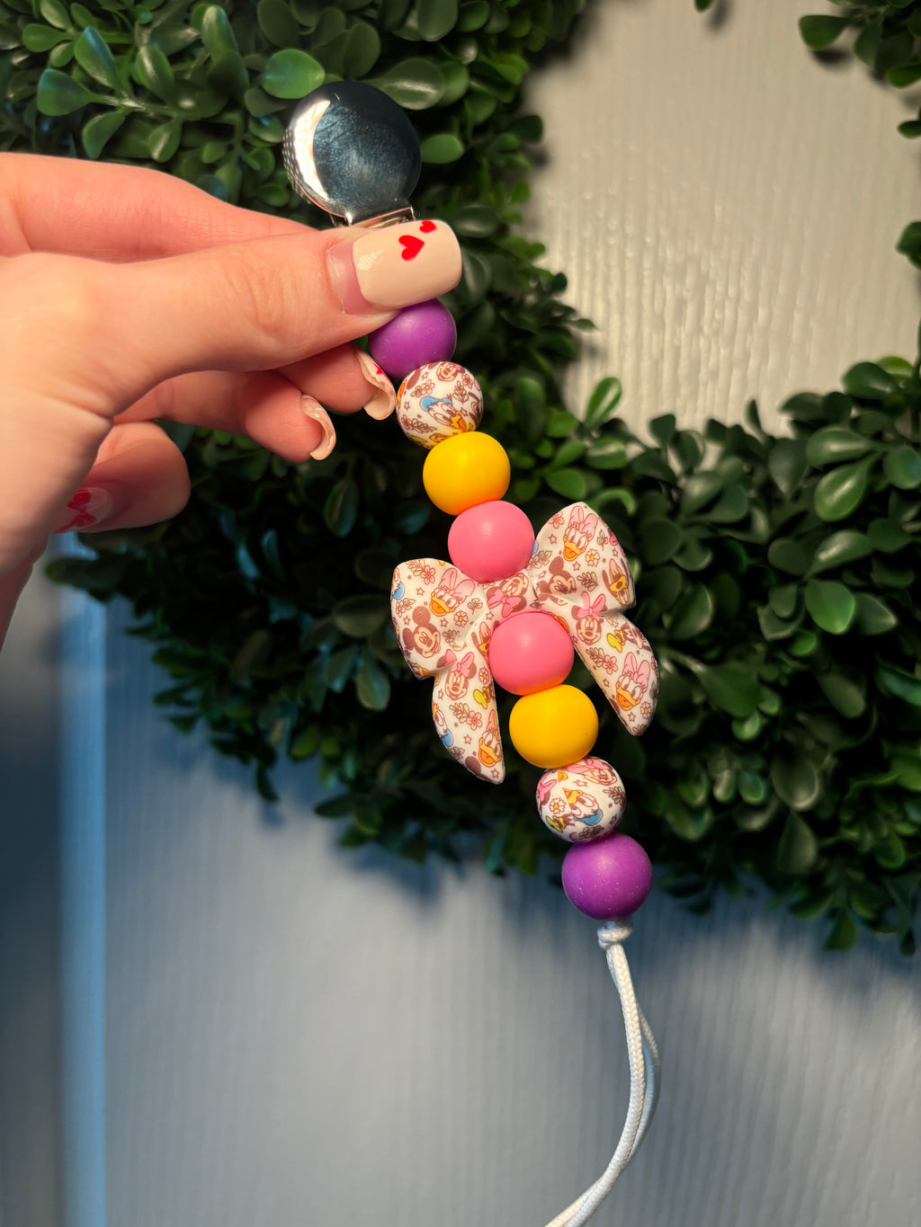 Character Bow Paci Teething Clip