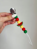 Watermelon Paci Teething Clip