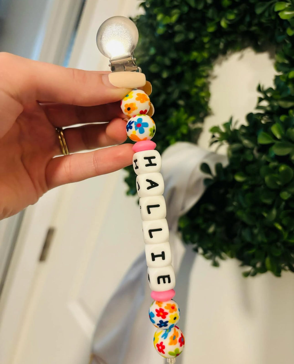 Custom Name Paci Teething Clip