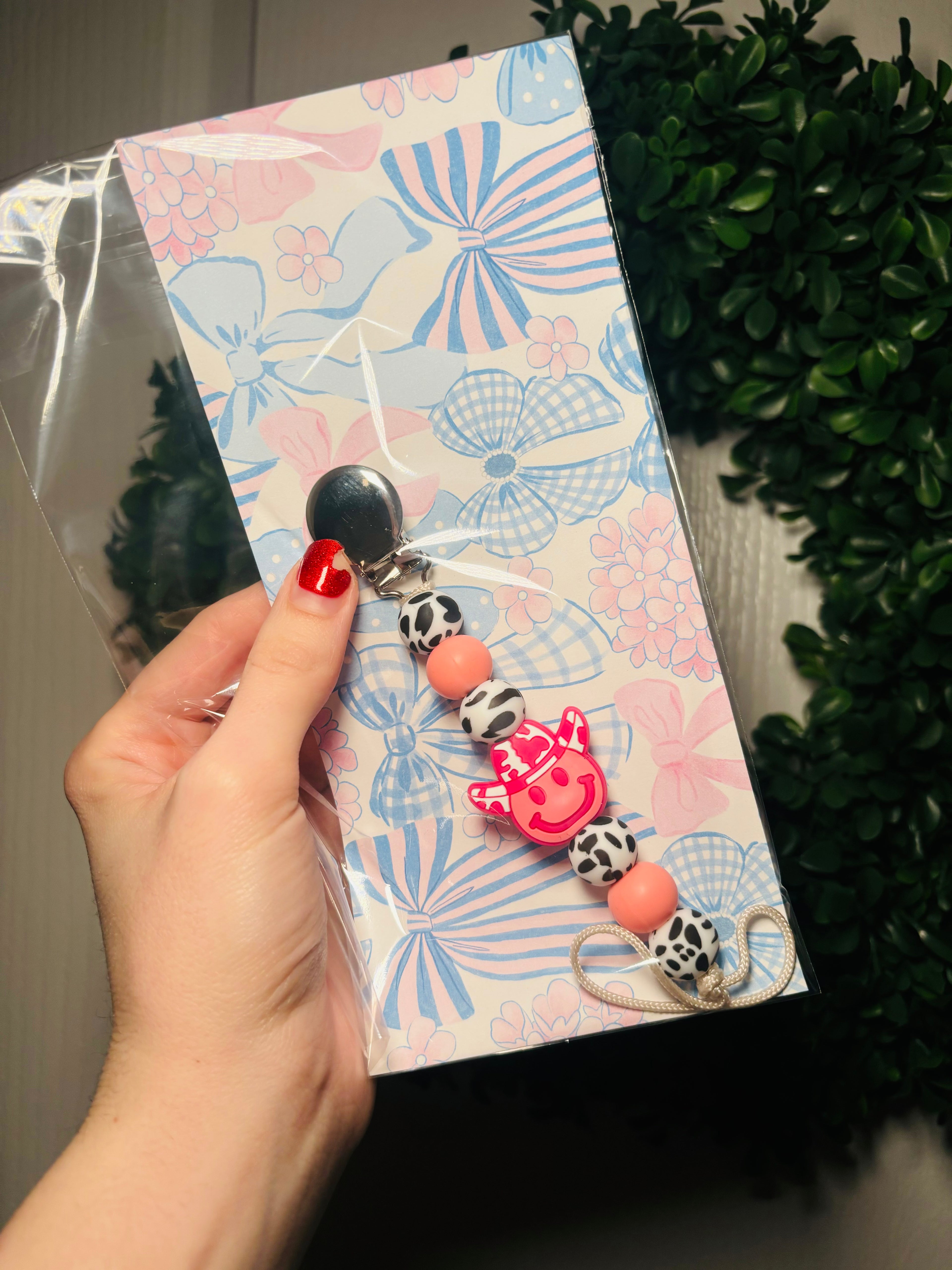 Cowgirl Cutie Paci Teething Clip