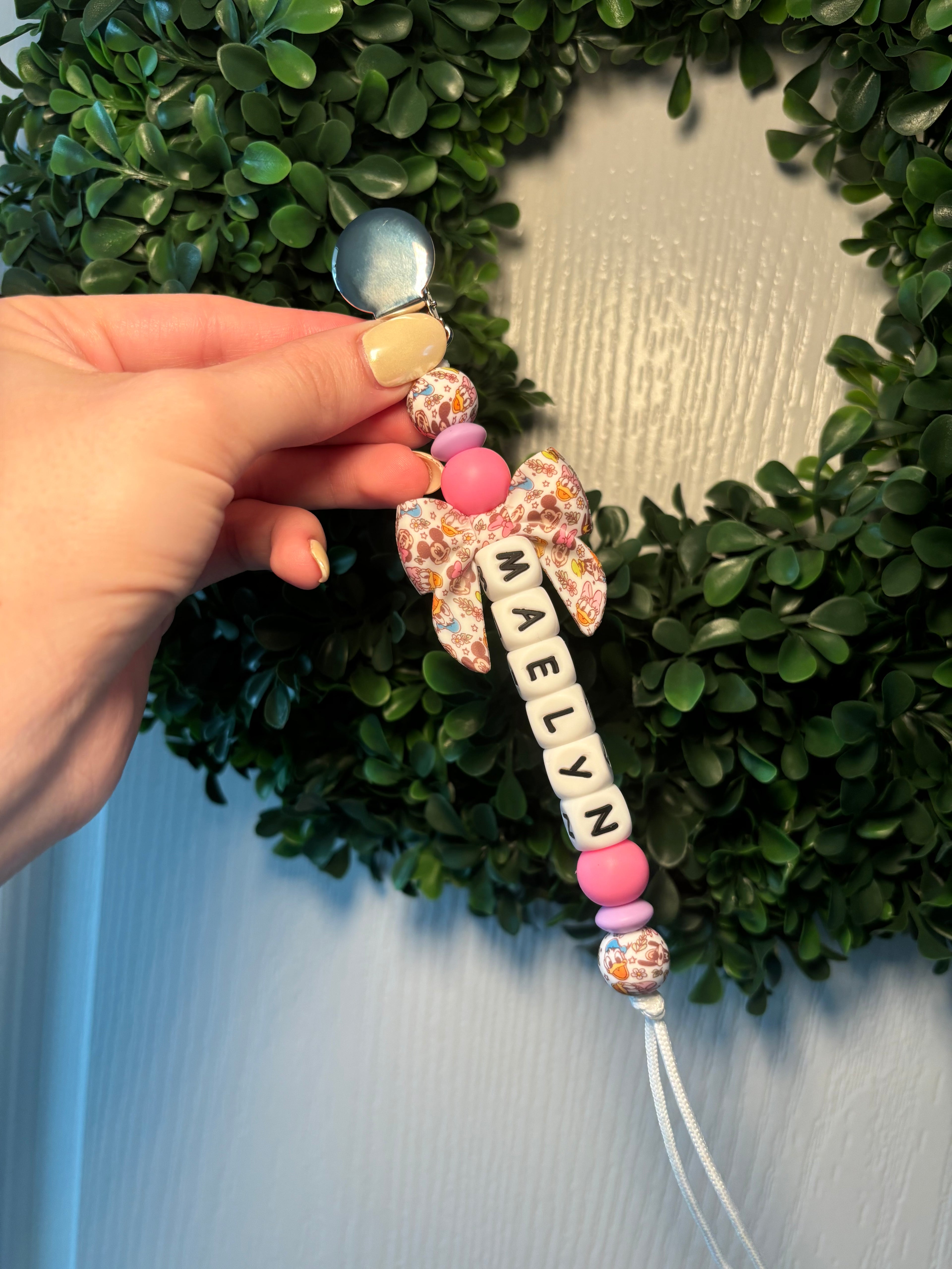 Character Bow Paci Teething Clip