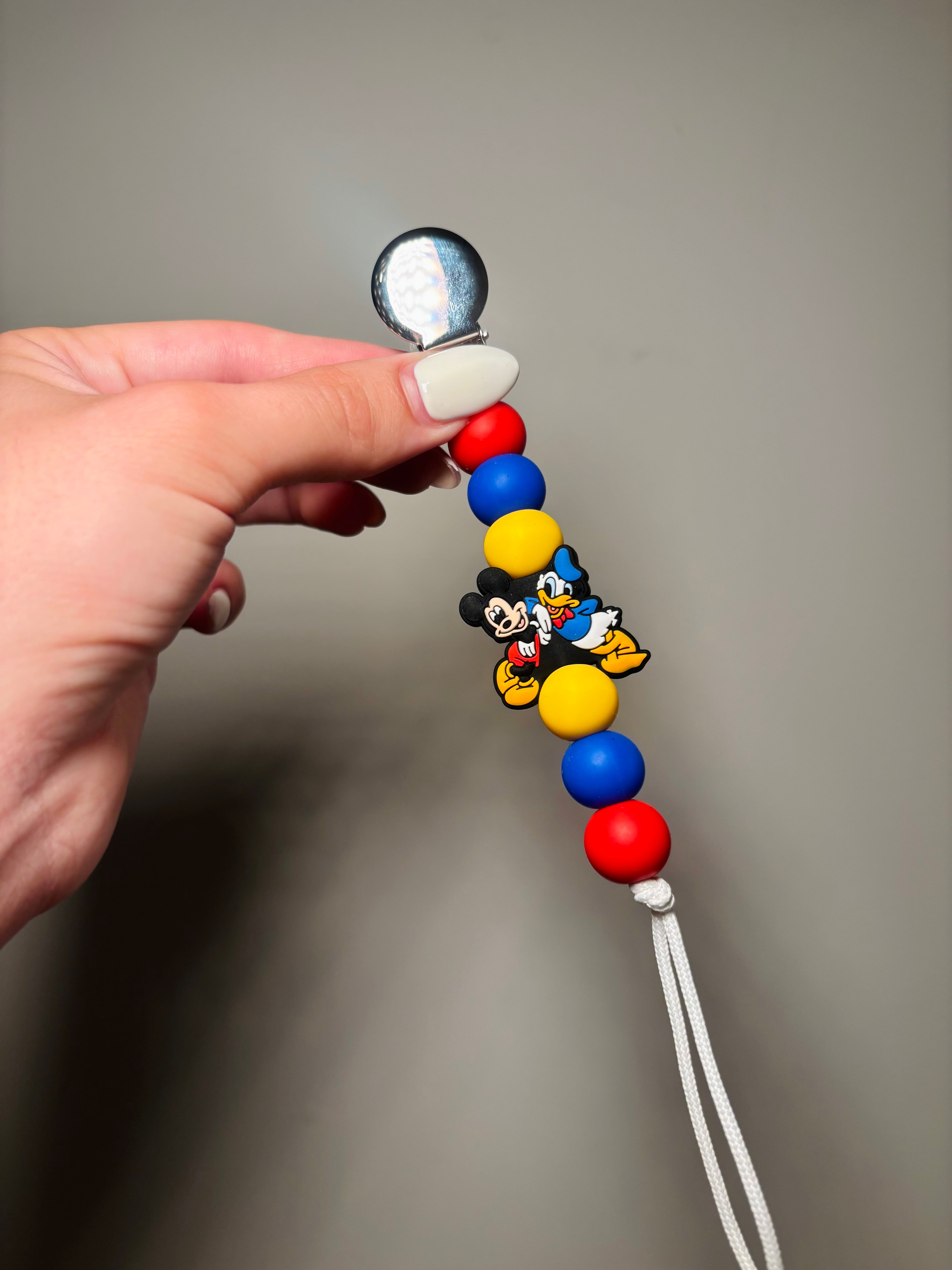 Mouse and Duck Paci Teething Clip