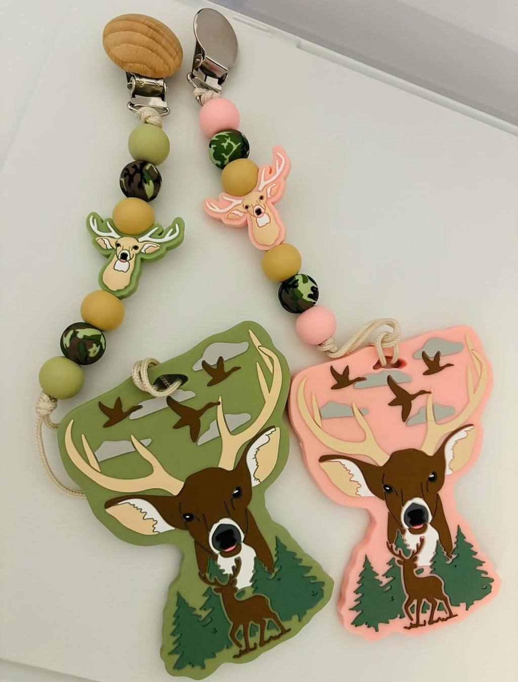 Deer Paci teething clip