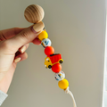 Dump Truck Paci Teething Clip