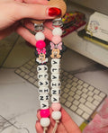 Custom Name Bow Mouse Paci Teething Clip