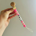 Custom Pink Paci teething clip